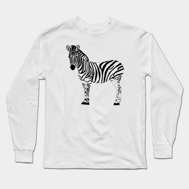 Zebra Long Sleeve T-Shirt by Blumchen